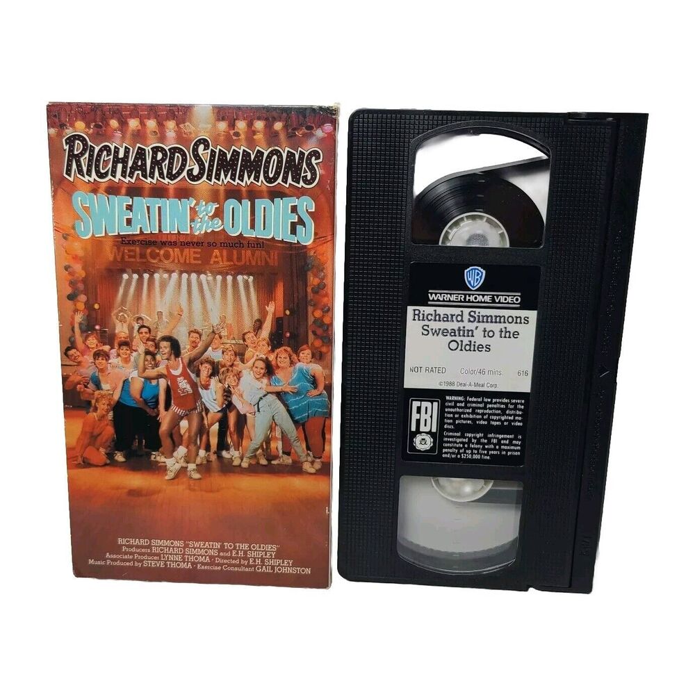 RICHARD SIMMONS Sweatin' to the Oldies VHS Vintage 1988 Video Tape